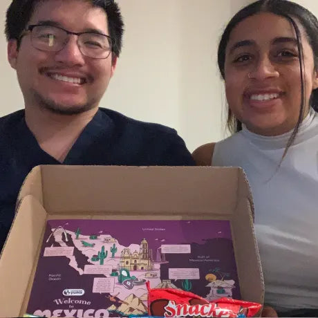 Moriah with a Universal Yums box.